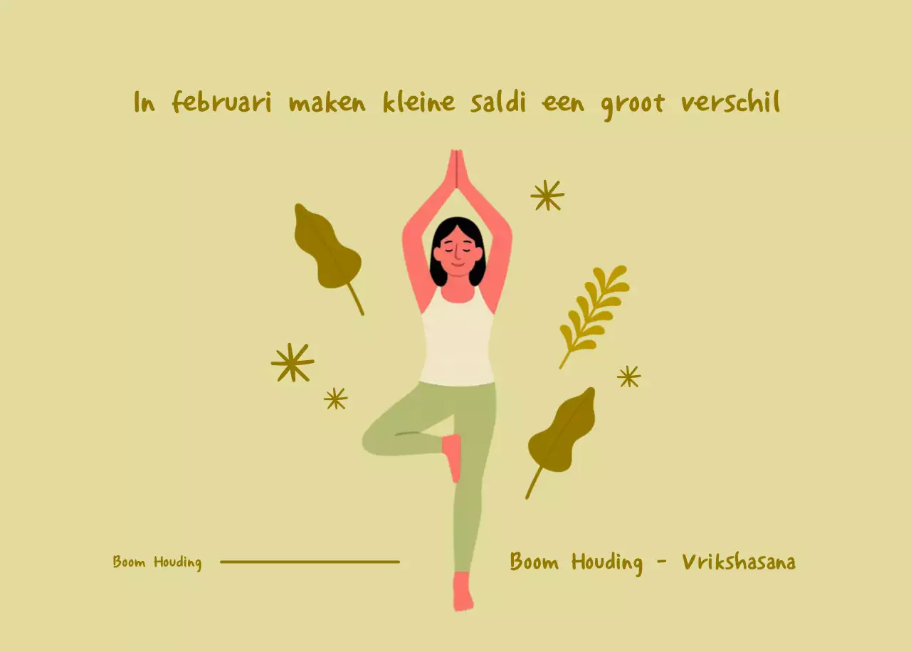 Marineblauwe eenvoudige yogakalender