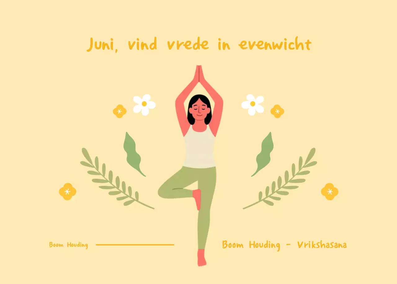 Marineblauwe eenvoudige yogakalender