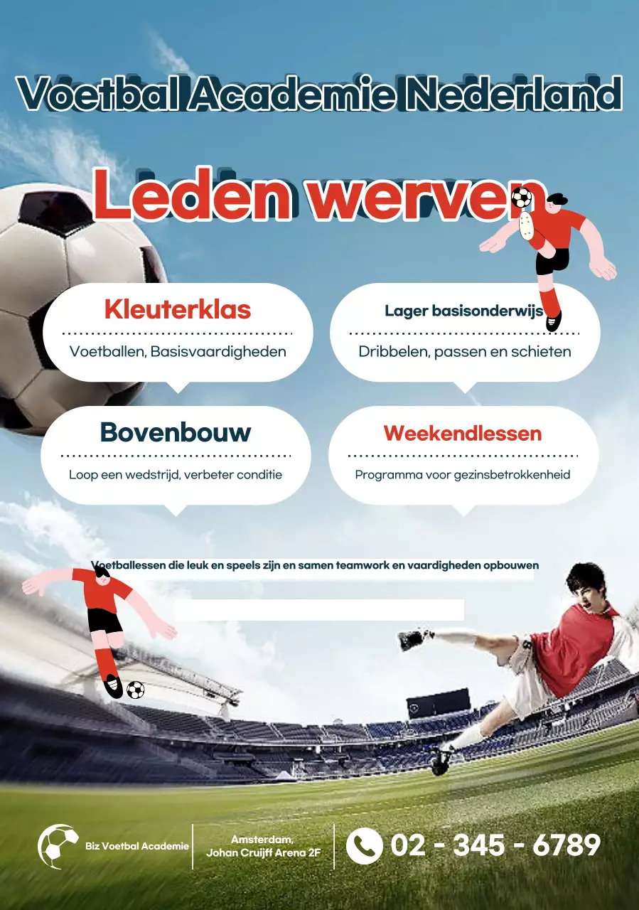 Blue Modern Football Recruitment