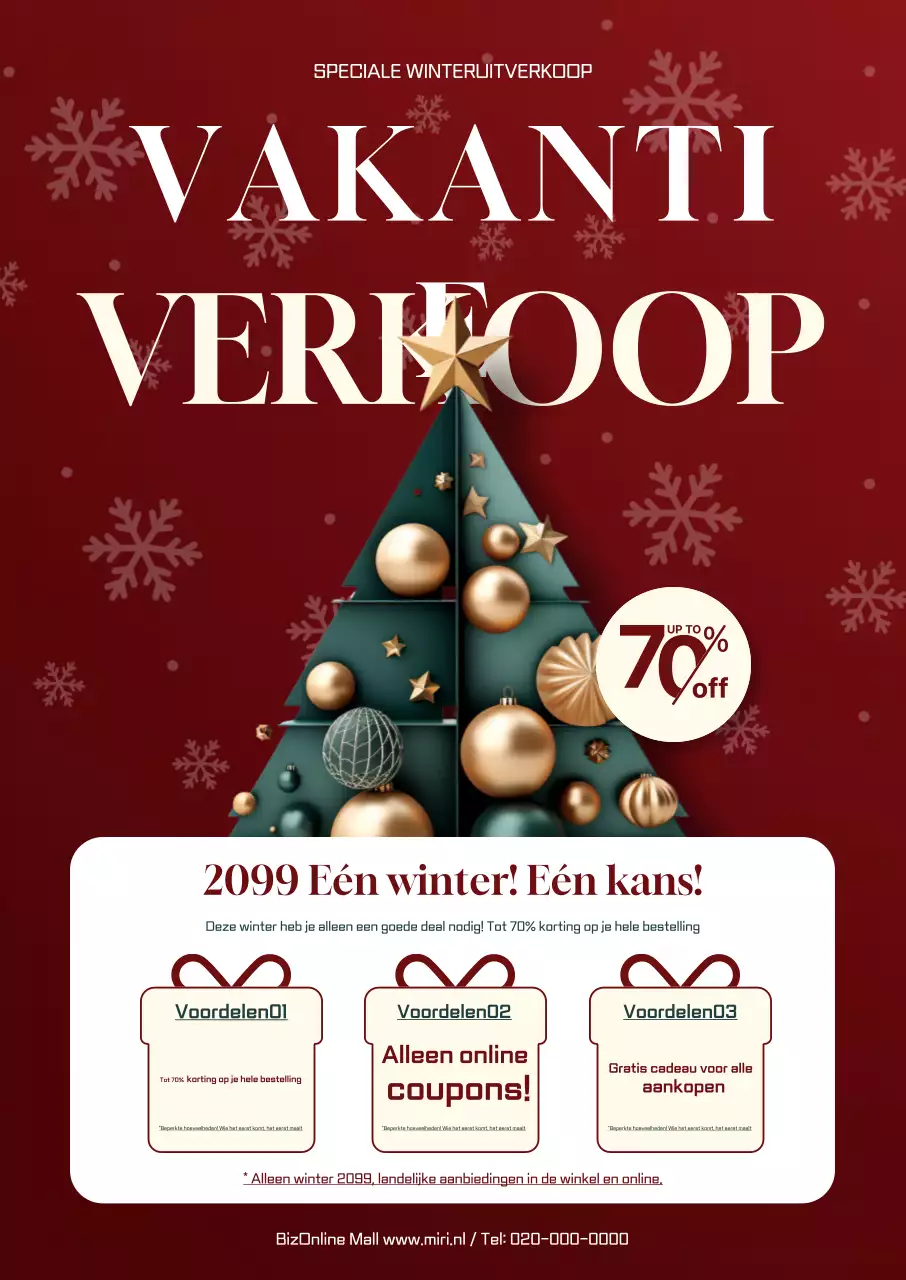 Rode moderne winteruitverkoopactie