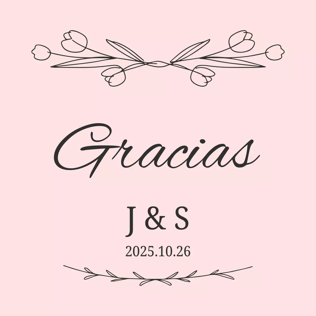 Recuerdo de boda sencillo de color rosa