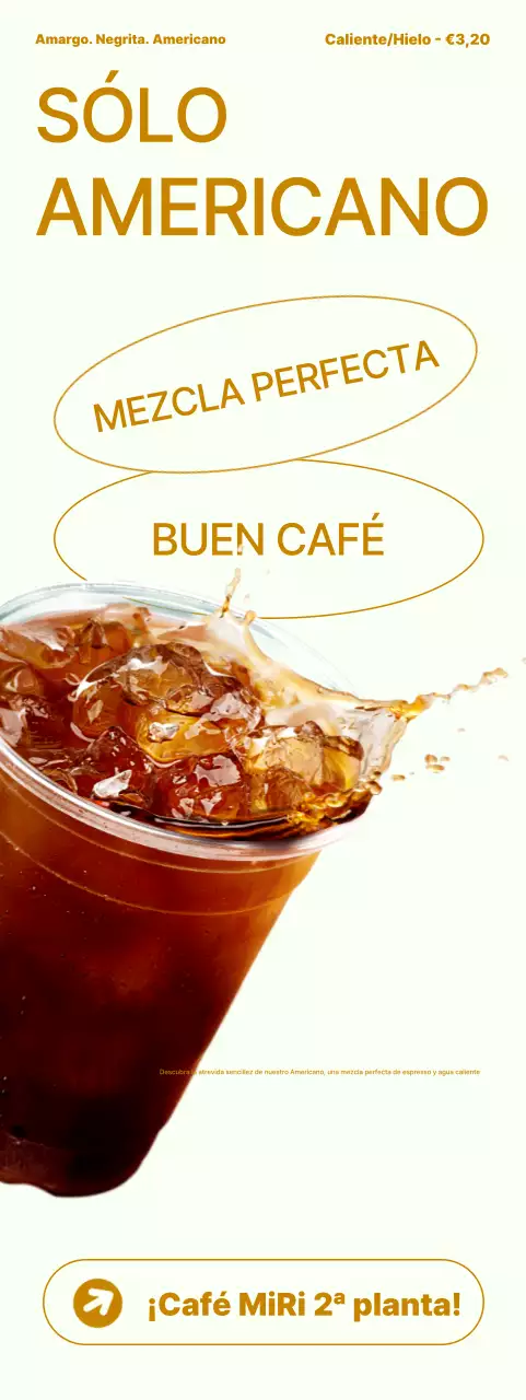 Anuncio de café simple beige