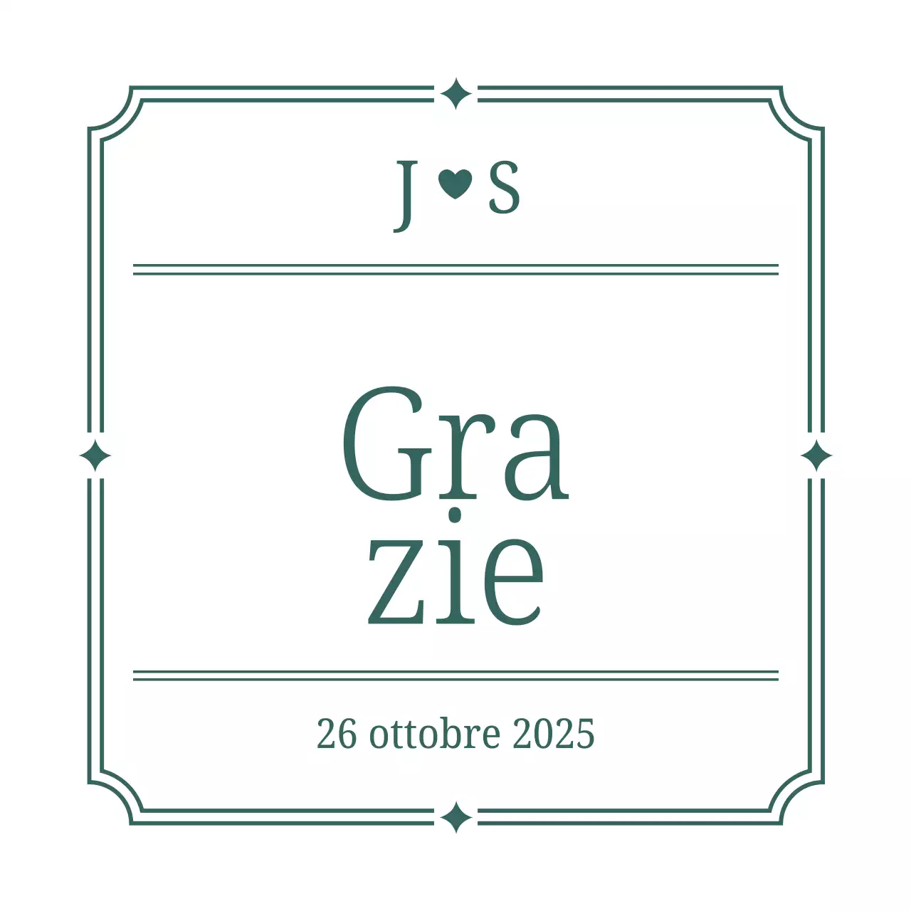 Biglietto di ringraziamento semplice grigio