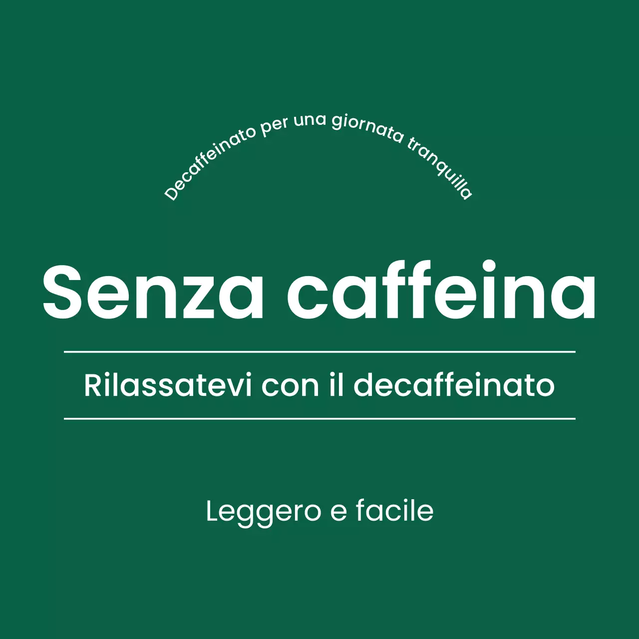 Pubblicità di una bevanda verde minimalista