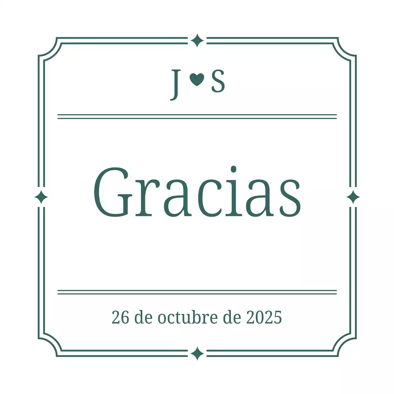 Tarjeta de agradecimiento sencilla en color gris