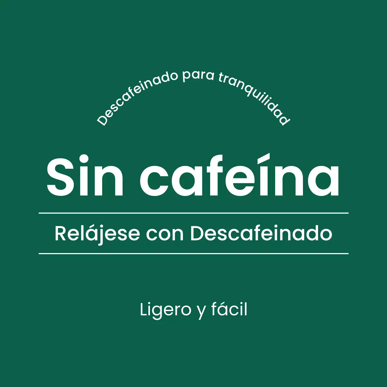 Anuncio de bebida minimalista verde