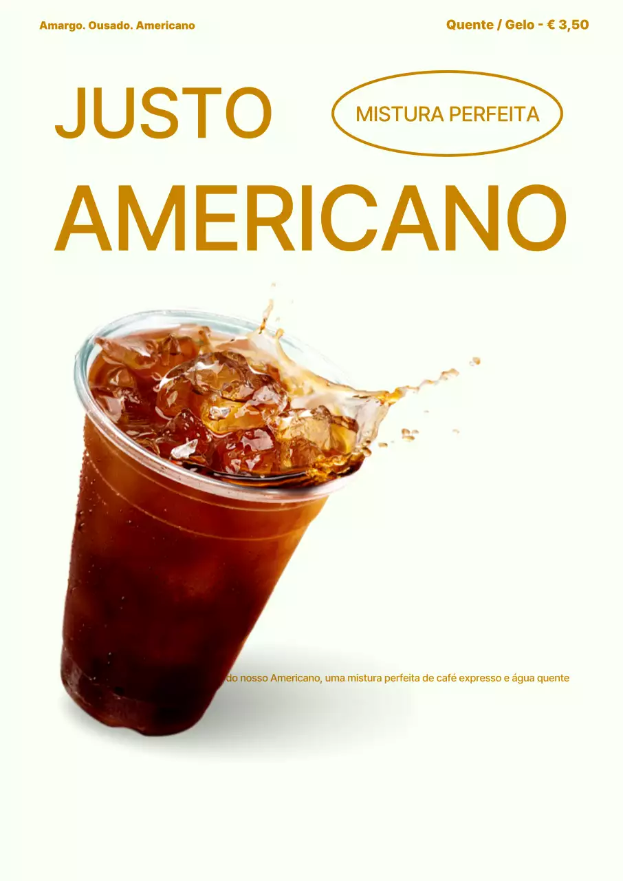 Anúncio de café moderno bege