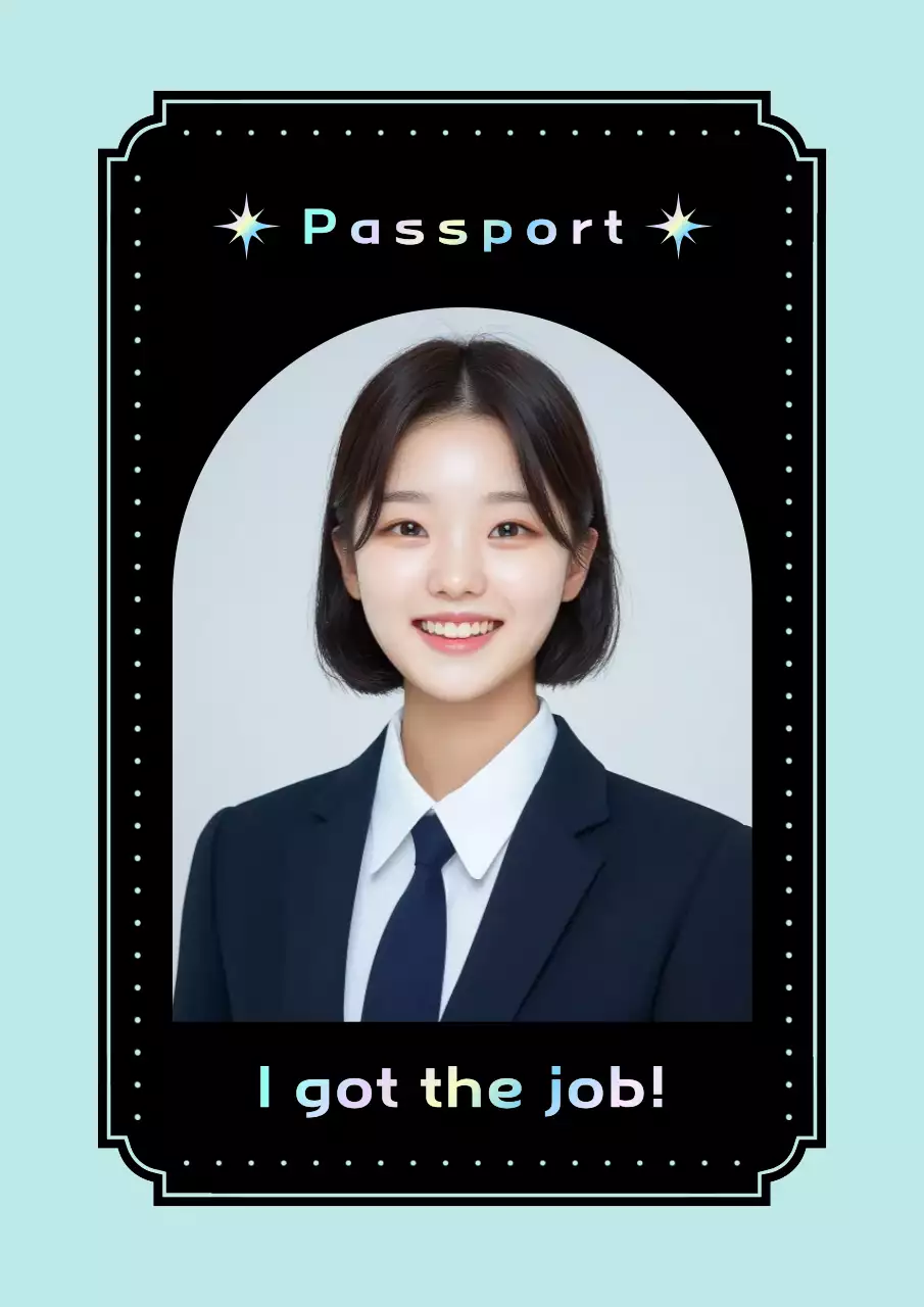 Poster Keberuntungan Cyber ​​Neon