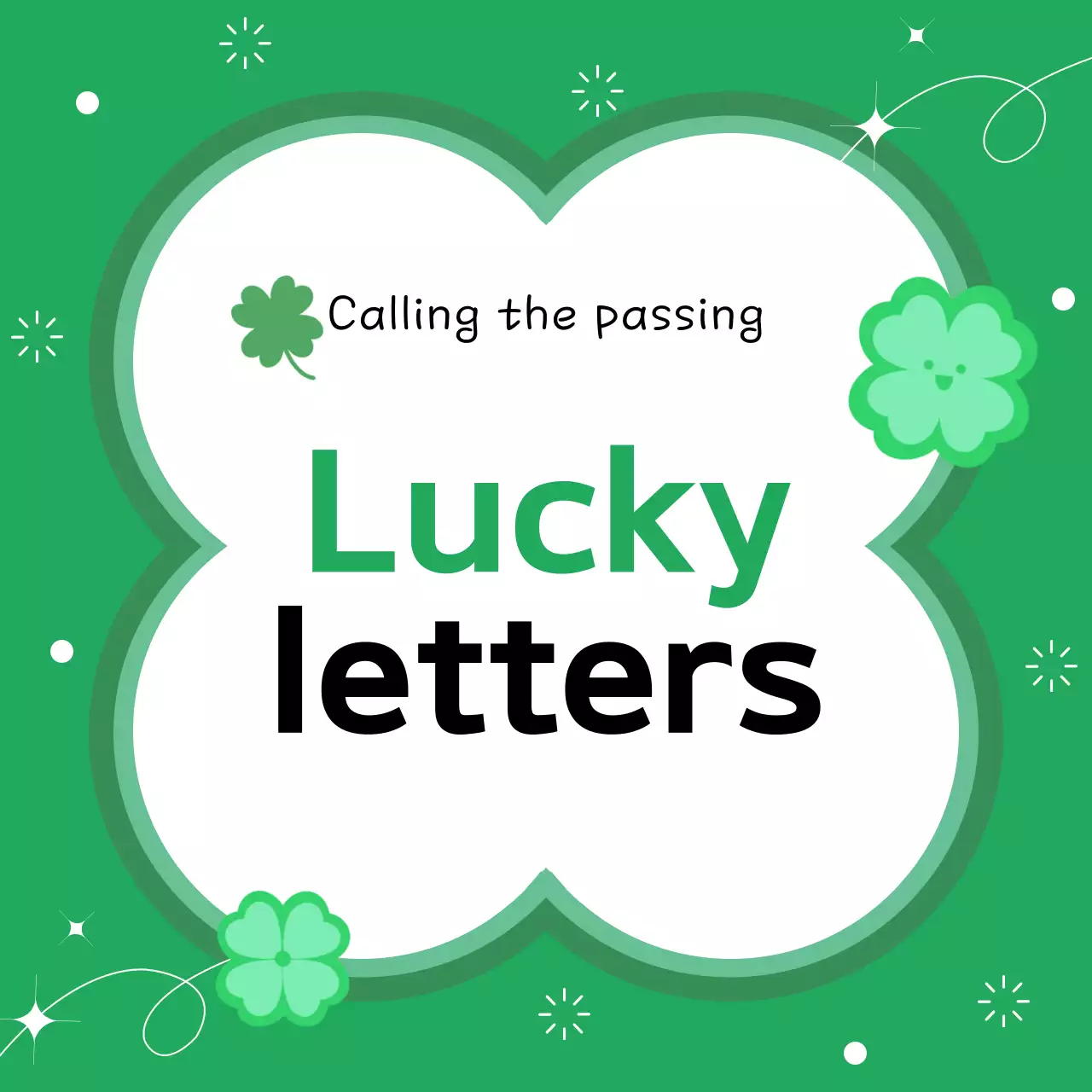 Carta de Boa Sorte Verde e Simples