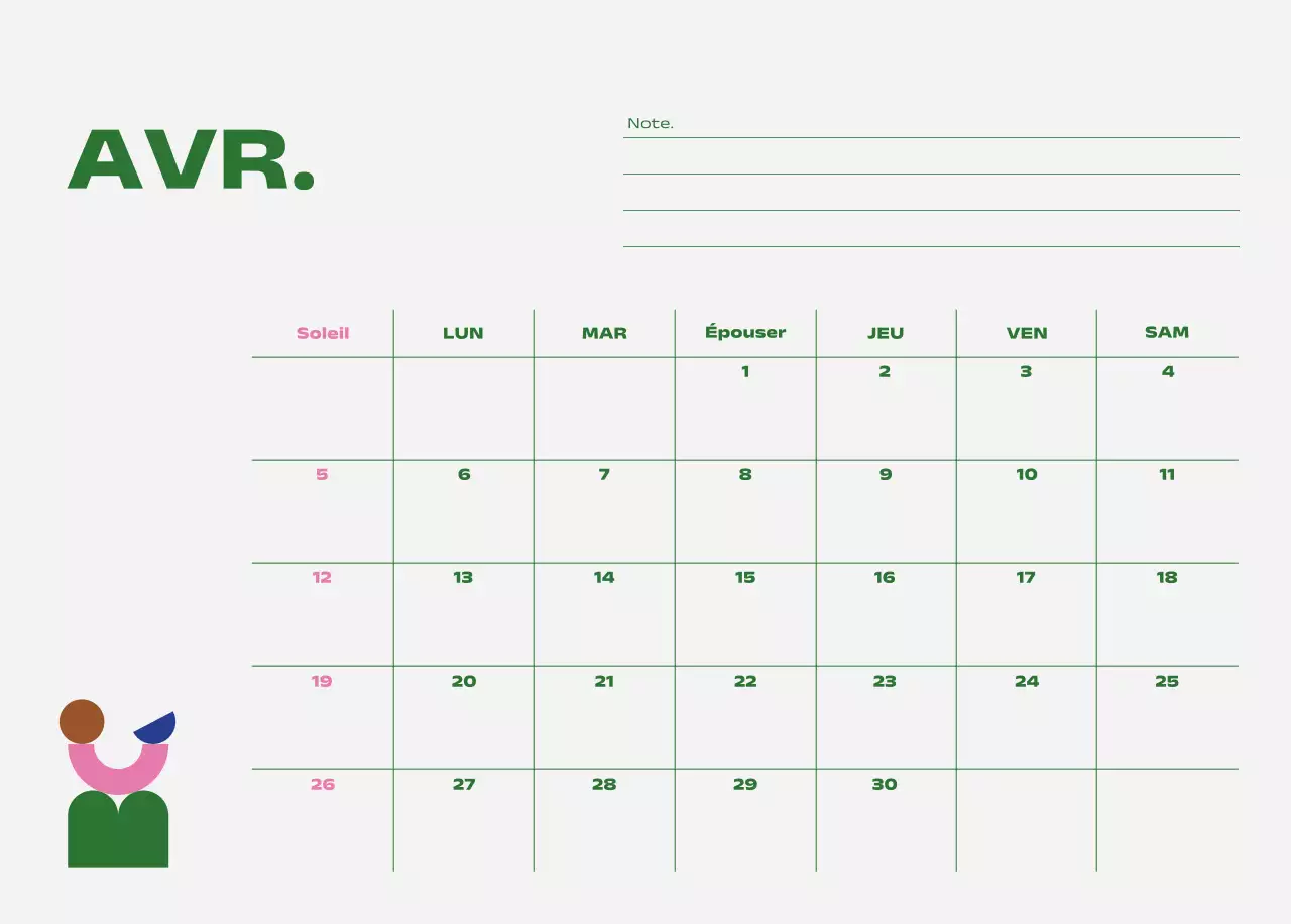 Calendrier Blue Pop Calendrier