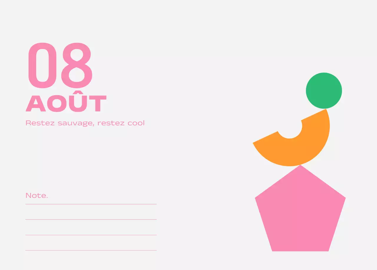 Calendrier Blue Pop Calendrier