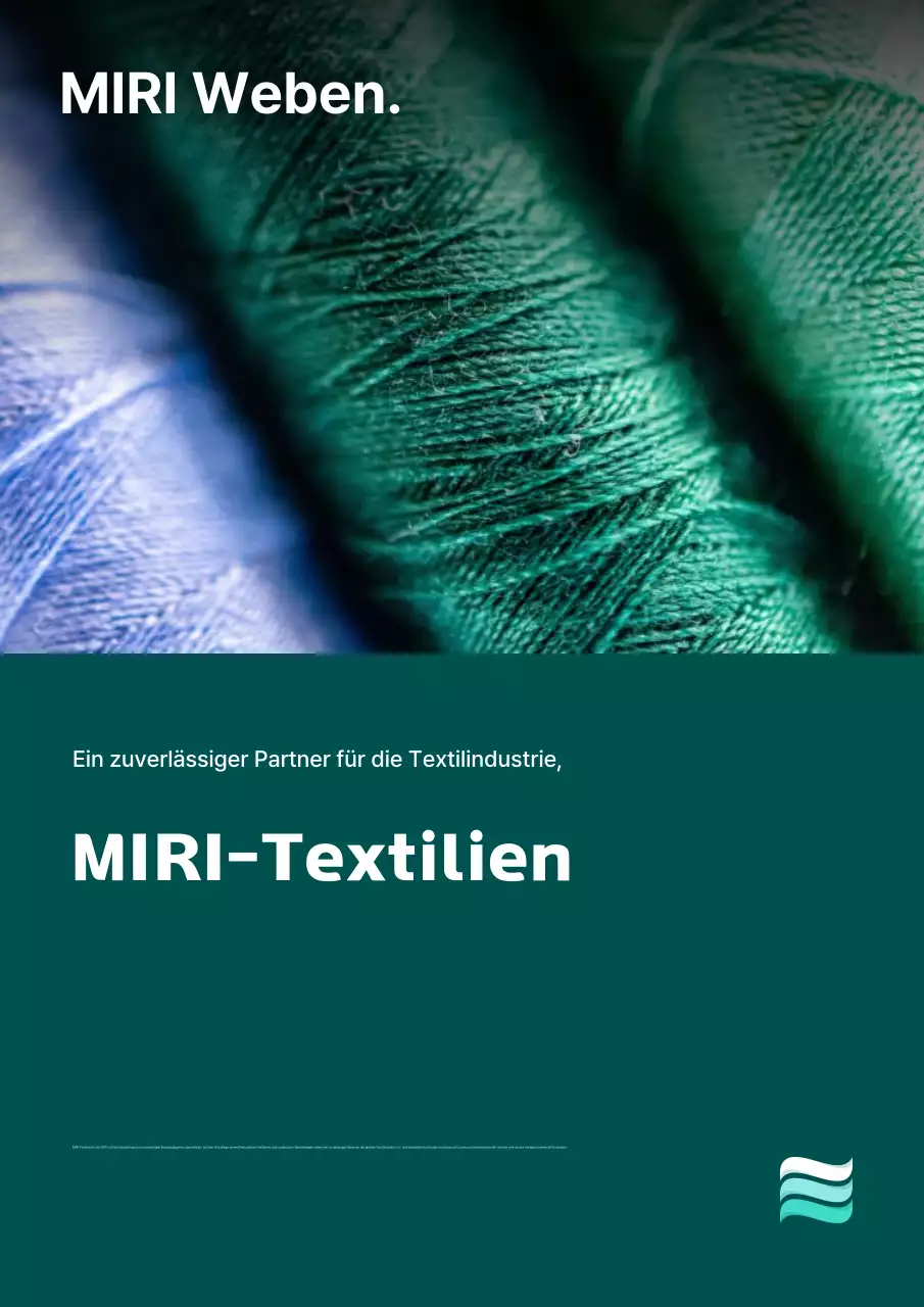 Grüne moderne Textilindustrie Werbung