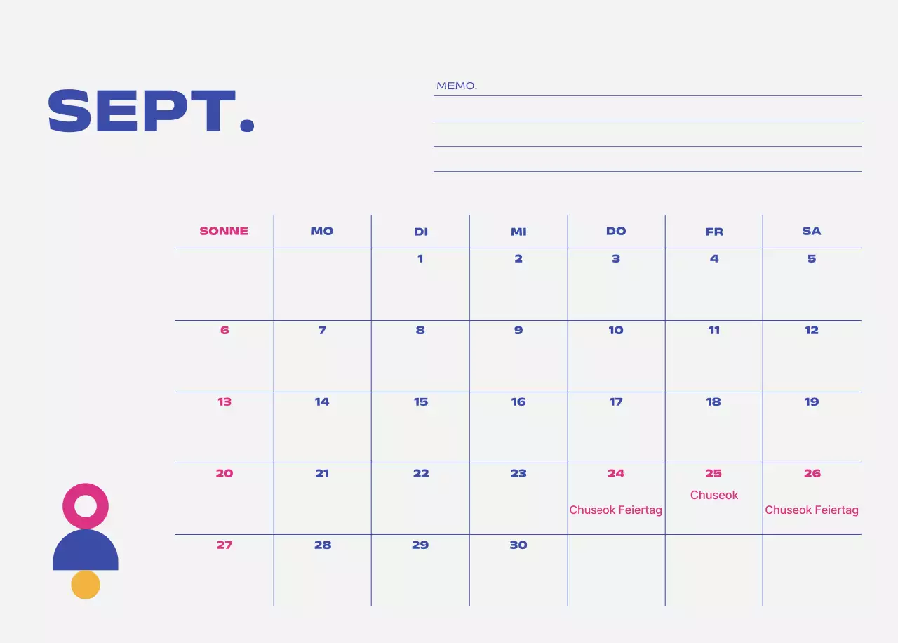 Blue Pop Calendar Kalender