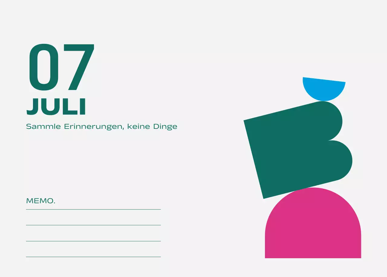 Blue Pop Calendar Kalender