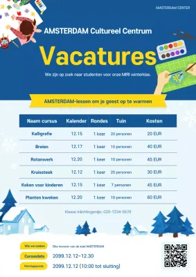 Aankondiging werving Blue Modern Education