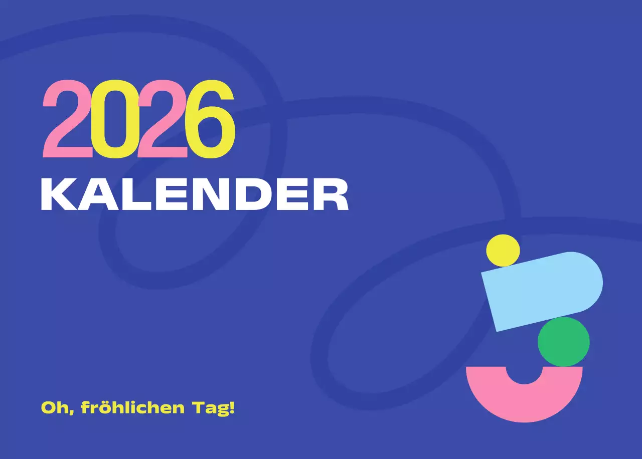 Blue Pop Calendar Kalender