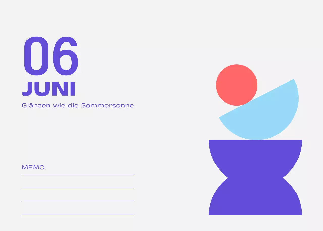 Blue Pop Calendar Kalender