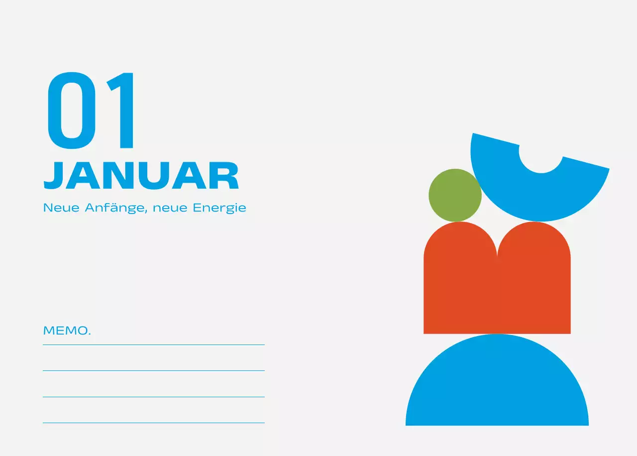 Blue Pop Calendar Kalender