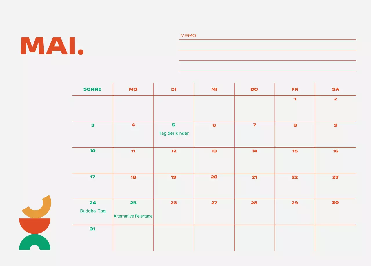 Blue Pop Calendar Kalender