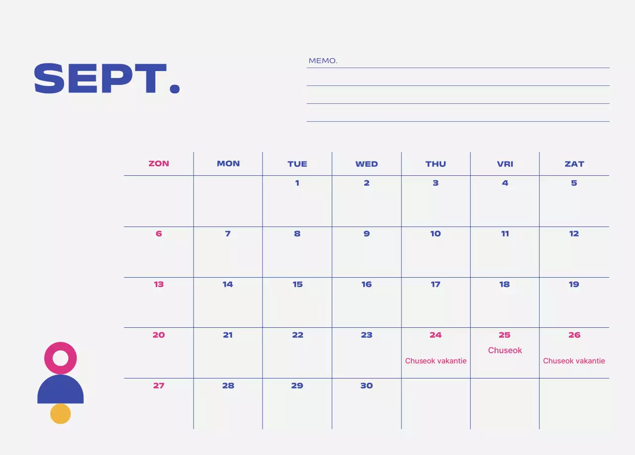 Blue Pop Kalender Kalender