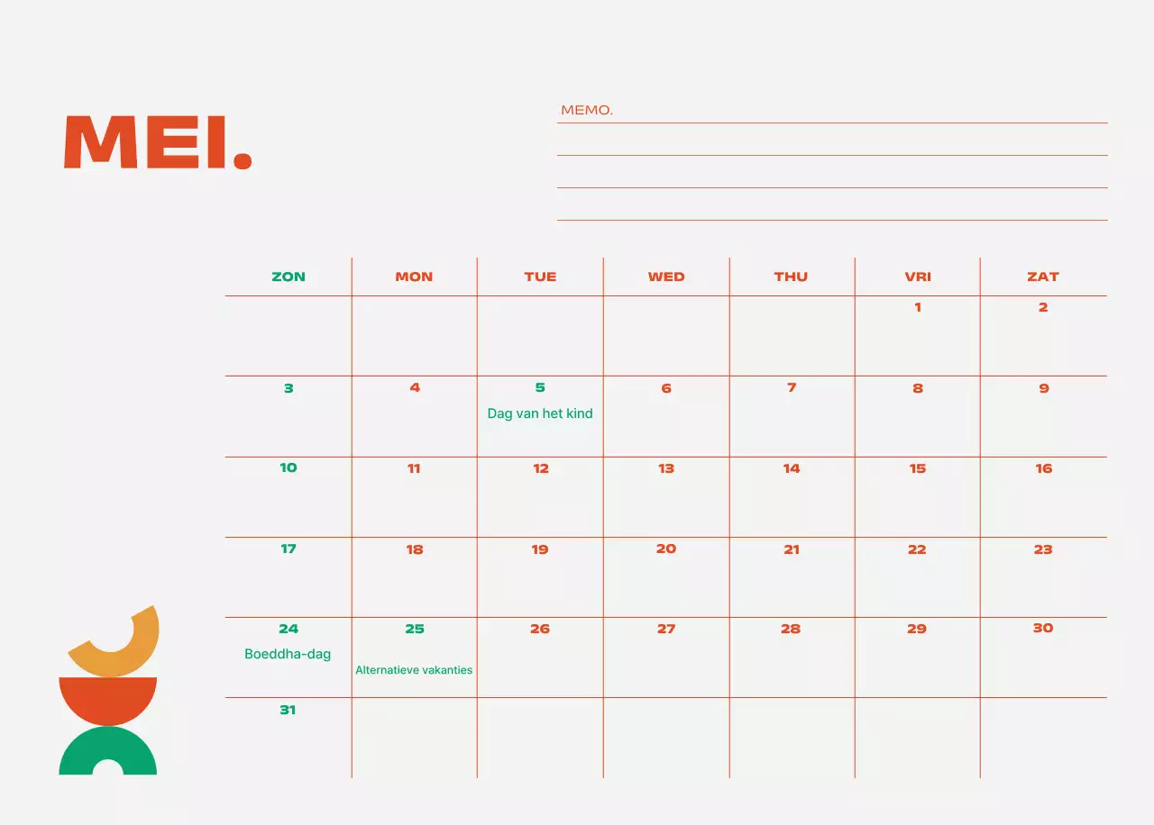 Blue Pop Kalender Kalender