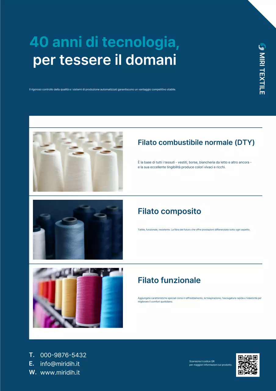 Pubblicità tessile moderna blu