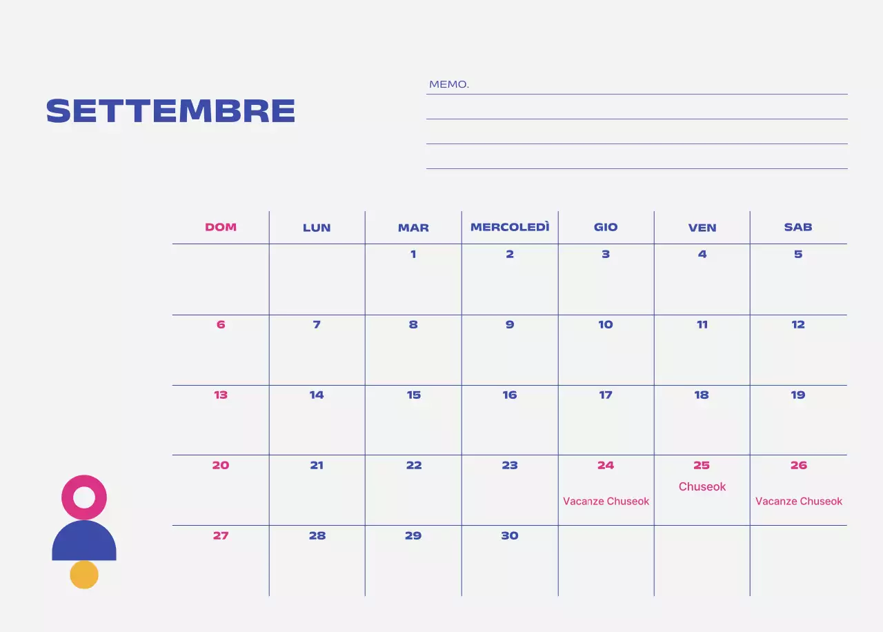 Calendario Blue Pop