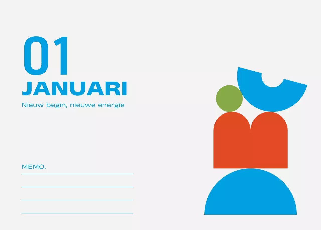 Blue Pop Kalender Kalender