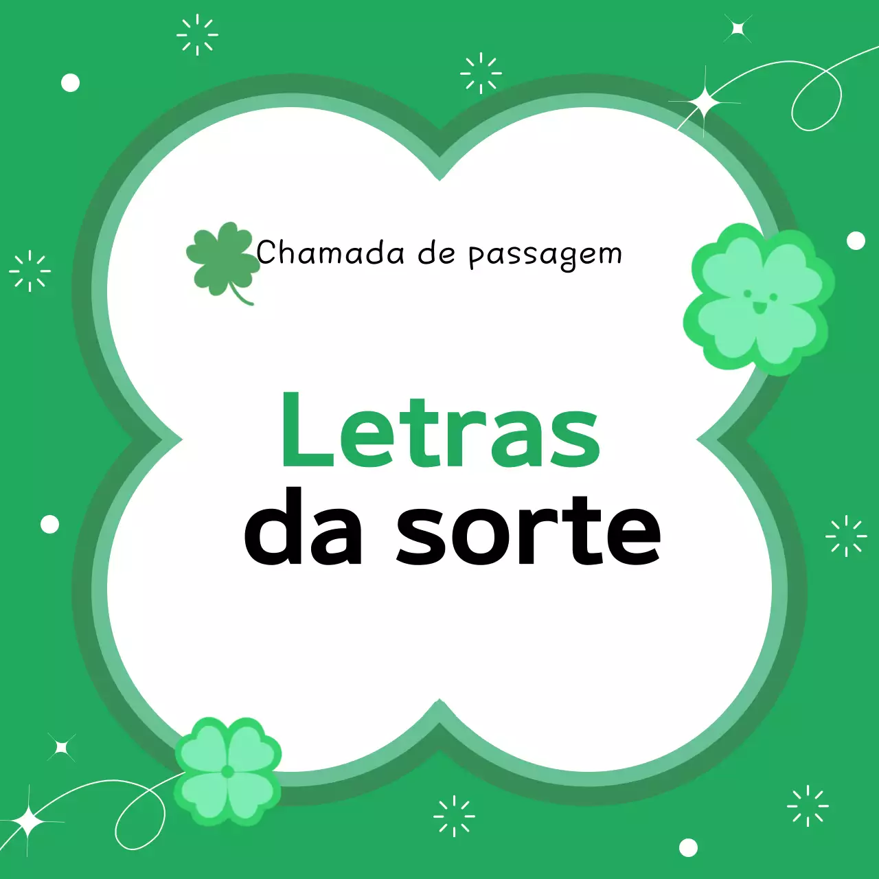 Carta de Boa Sorte Verde e Simples