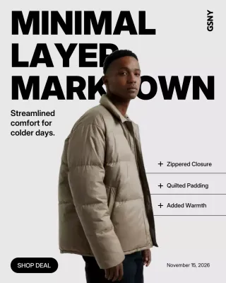 Beige Minimal Fashion Promotion Instagram Post