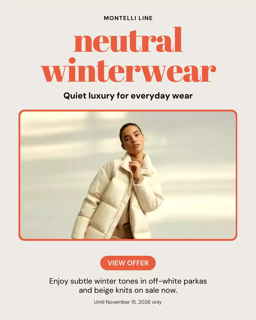 Beige Modern Fashion Promotion Instagram Post