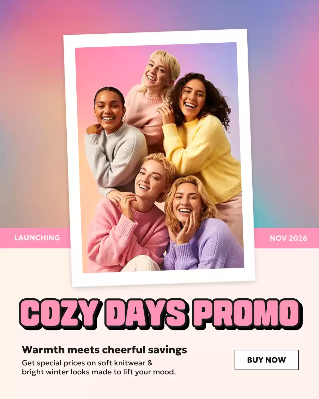 Pink Trendy Fashion Promotion Instagram Post