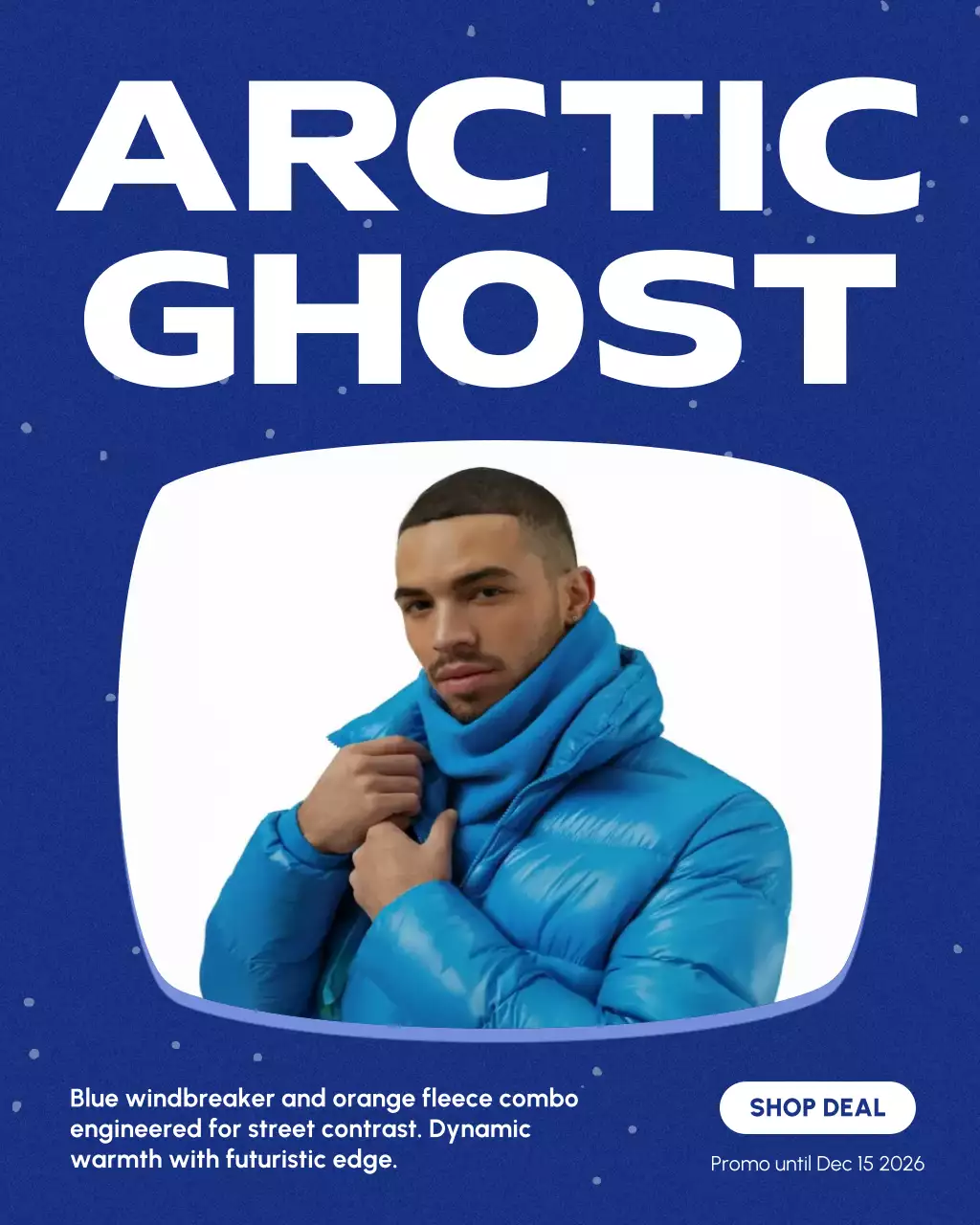 Blue Modern Winter Fashion promotion Instagram Post