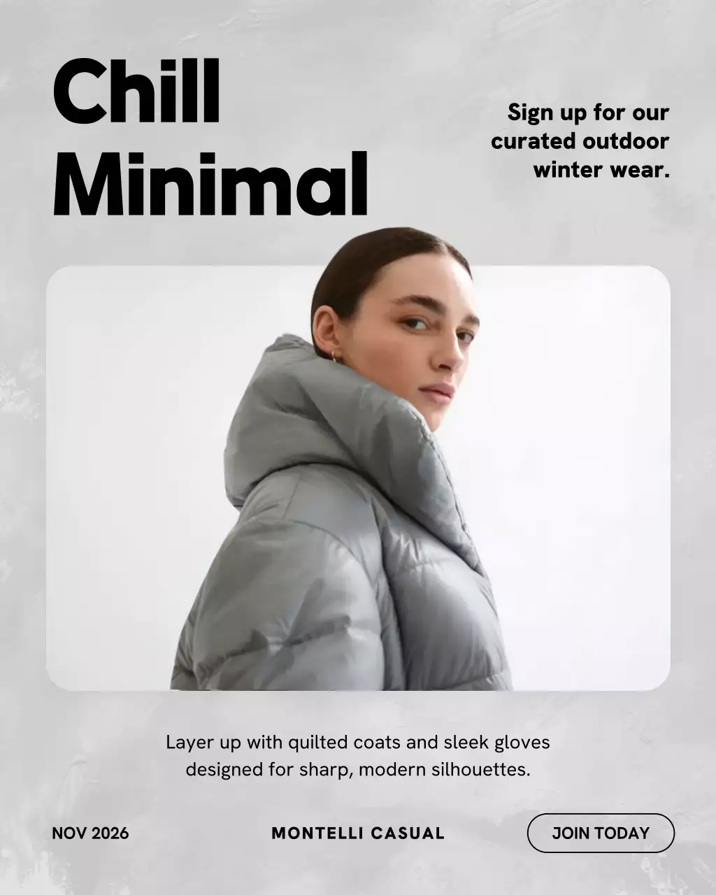 Grey Minimal Winter Promotion Instagram Post