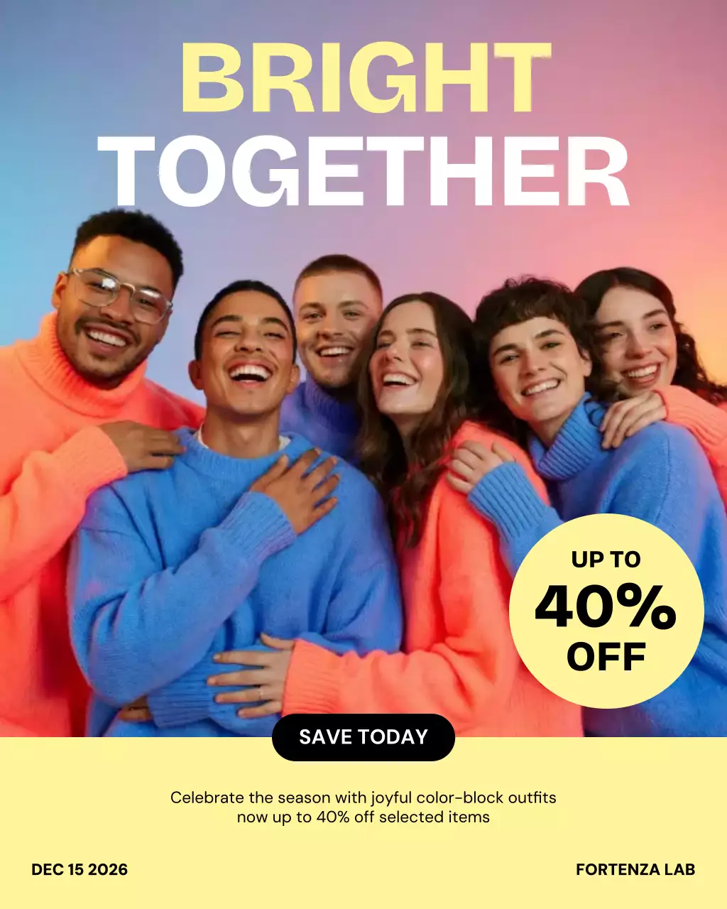 Colorful Trendy Fashion Sale Instagram Post