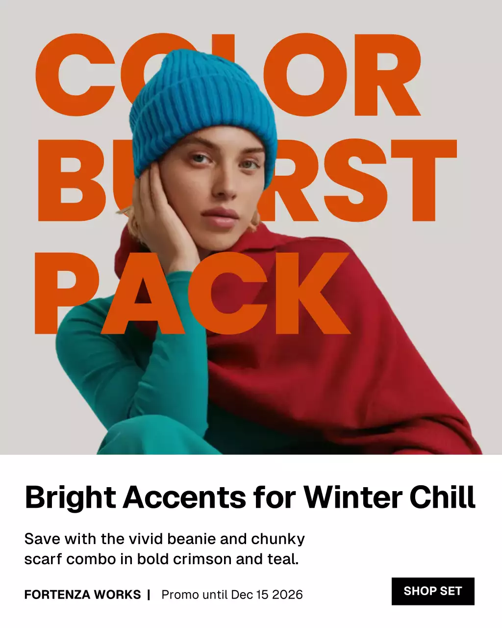 Orange Modern Winter Promotion Instagram Post