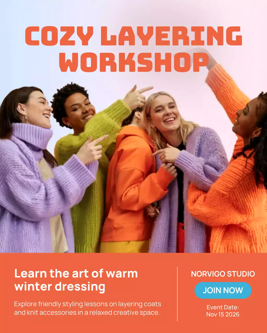 Orange Trendy Fashion Event Instagram Post