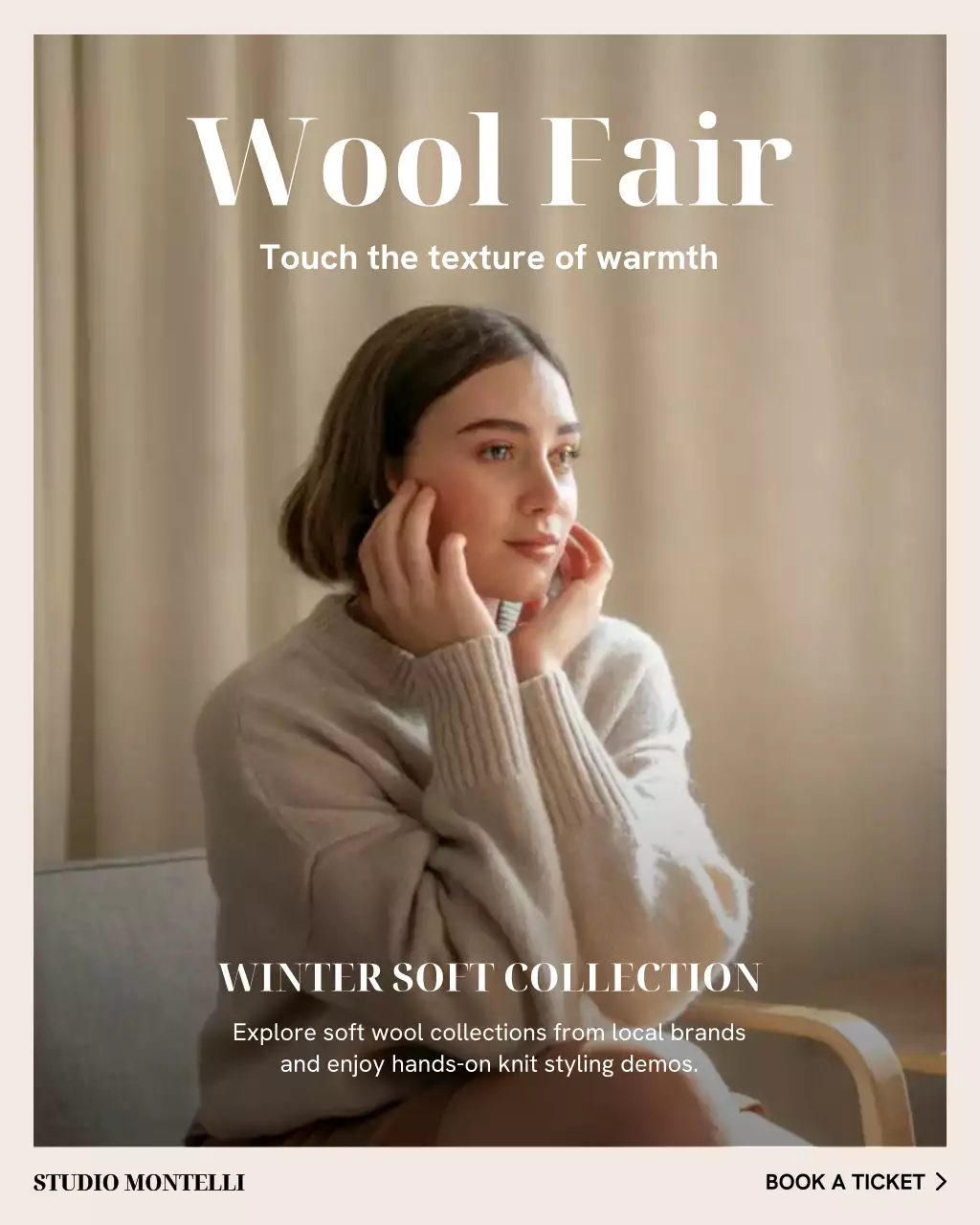 Beige Elegant Wool Event Instagram Post