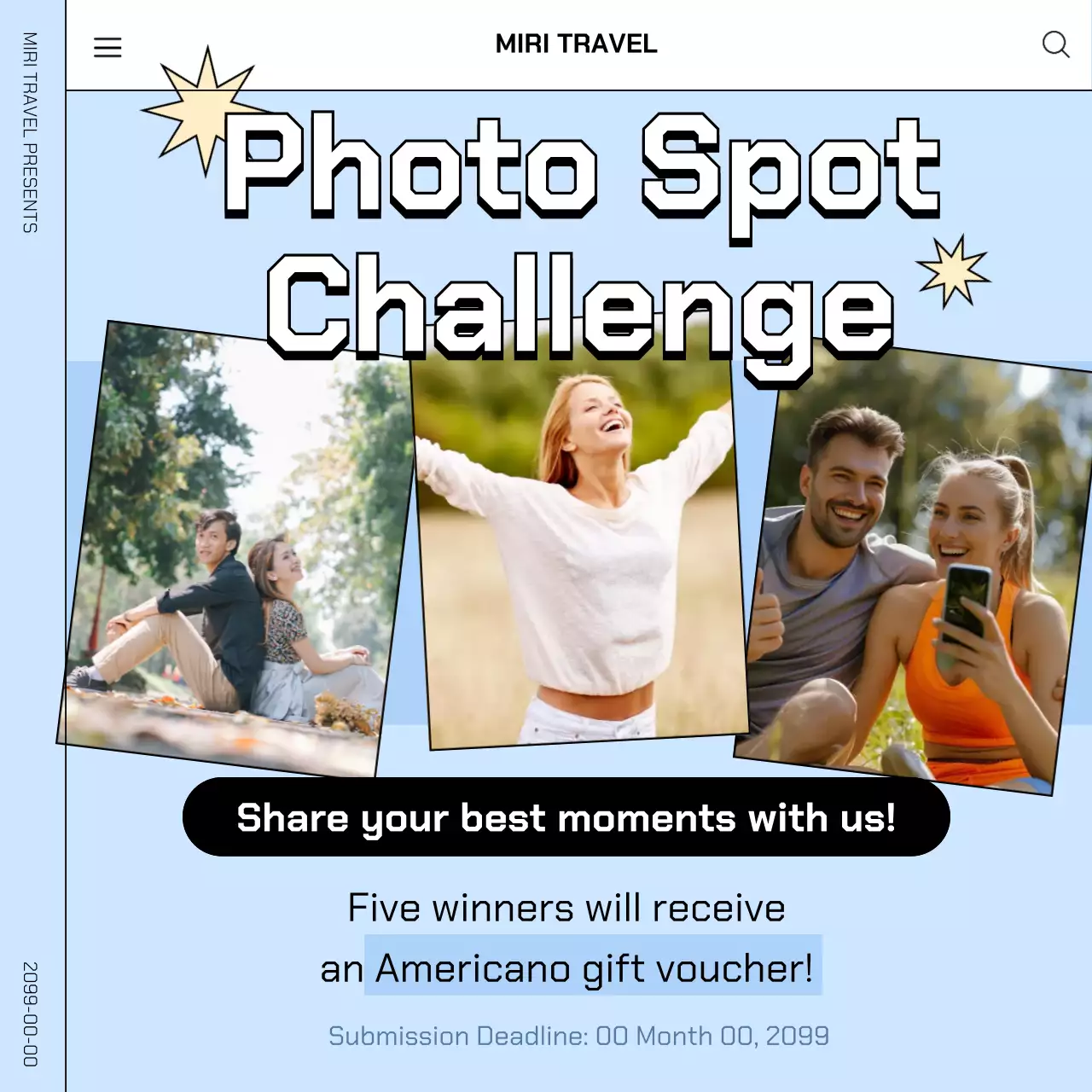 blue modern travel guide