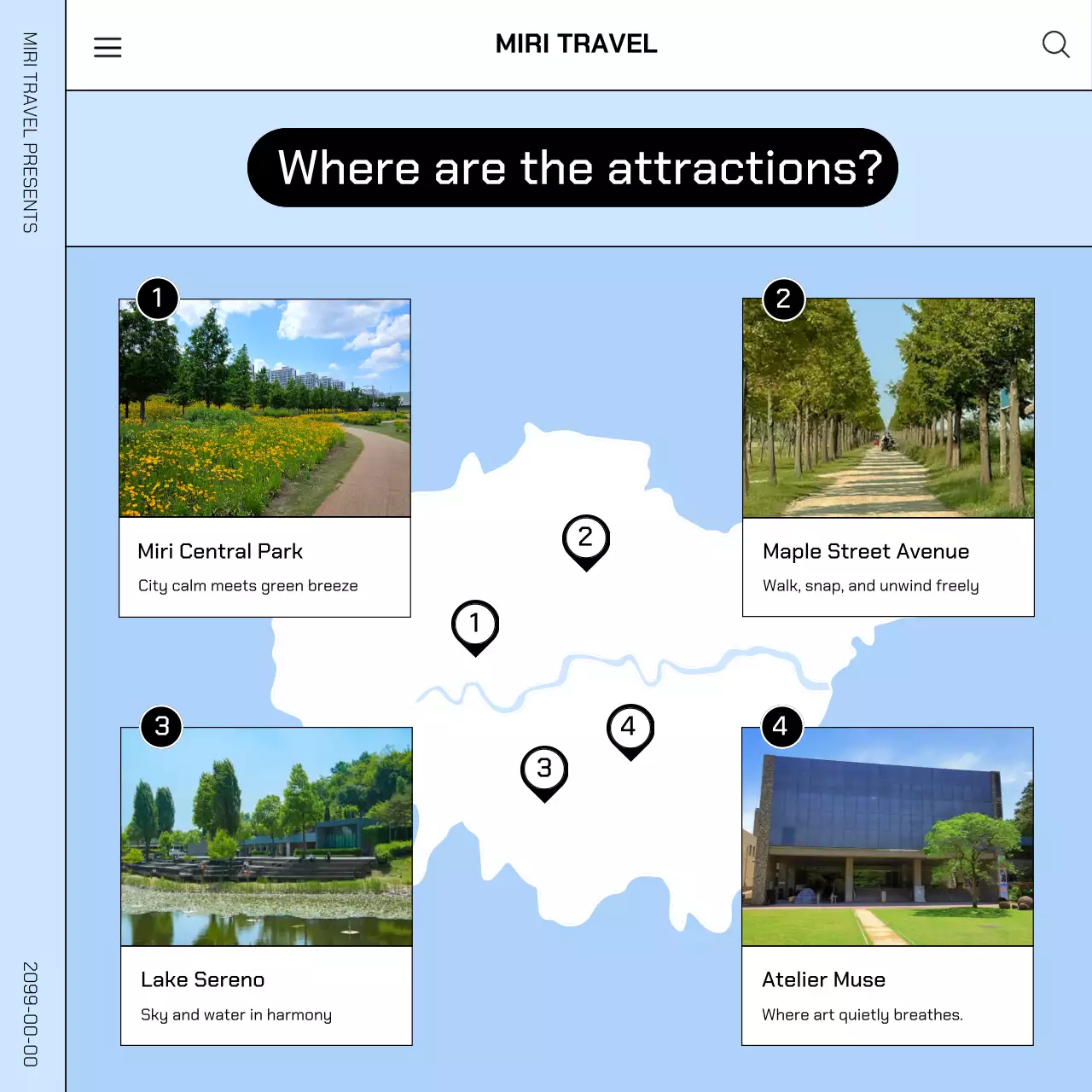blue modern travel guide