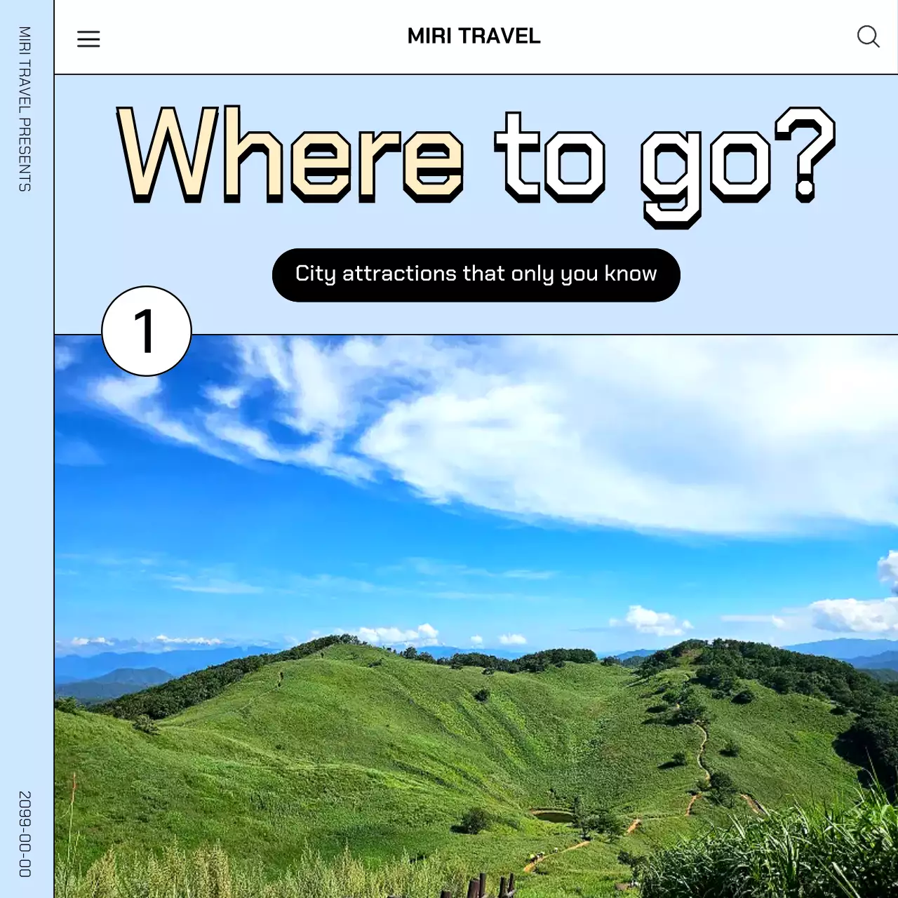 blue modern travel guide