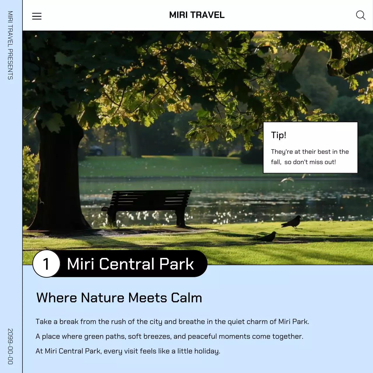 blue modern travel guide