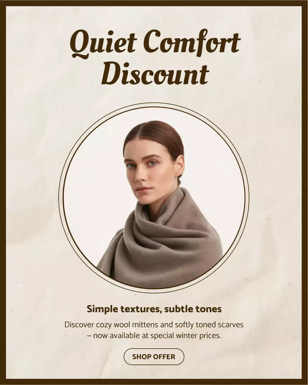 Beige Minimal Winter Promotion Instagram Post