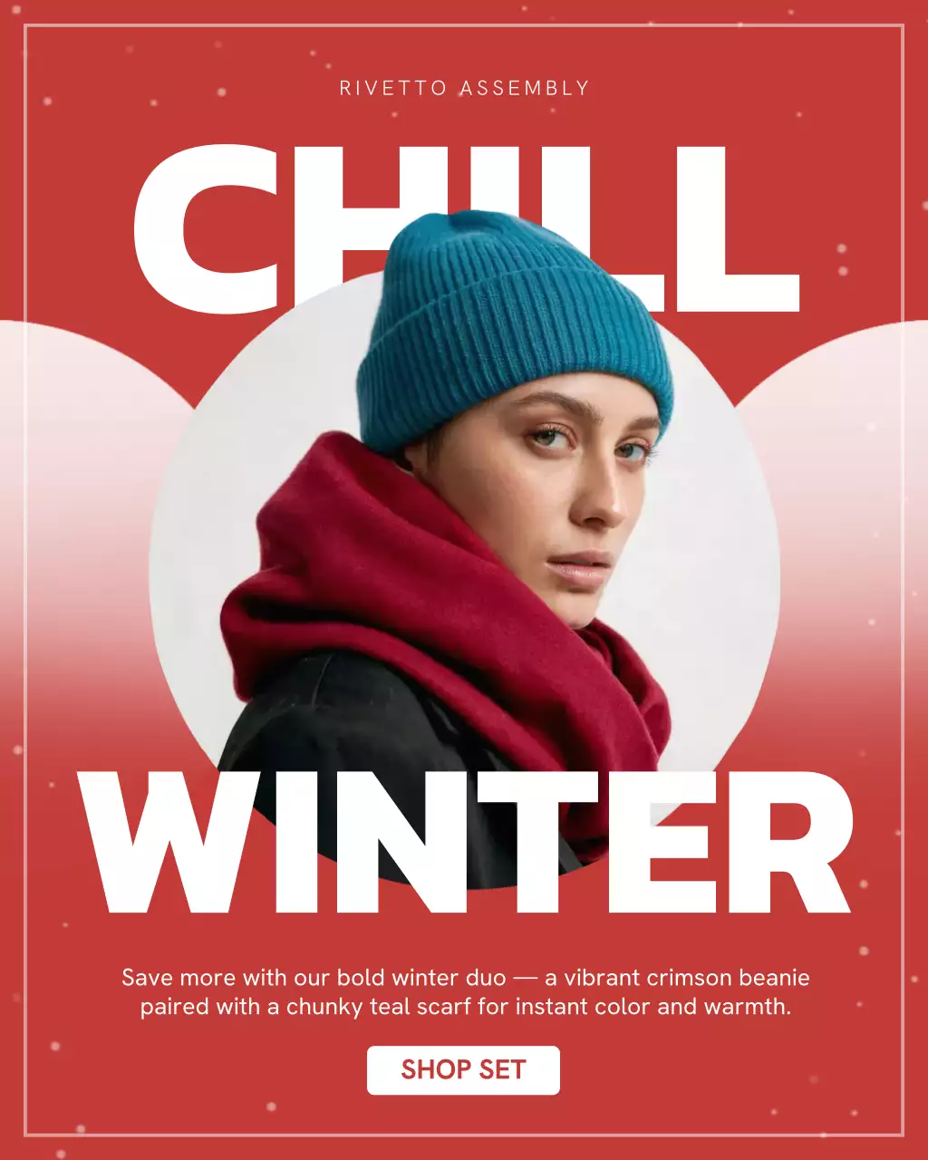 Red Modern Winter Promotion Instagram Post