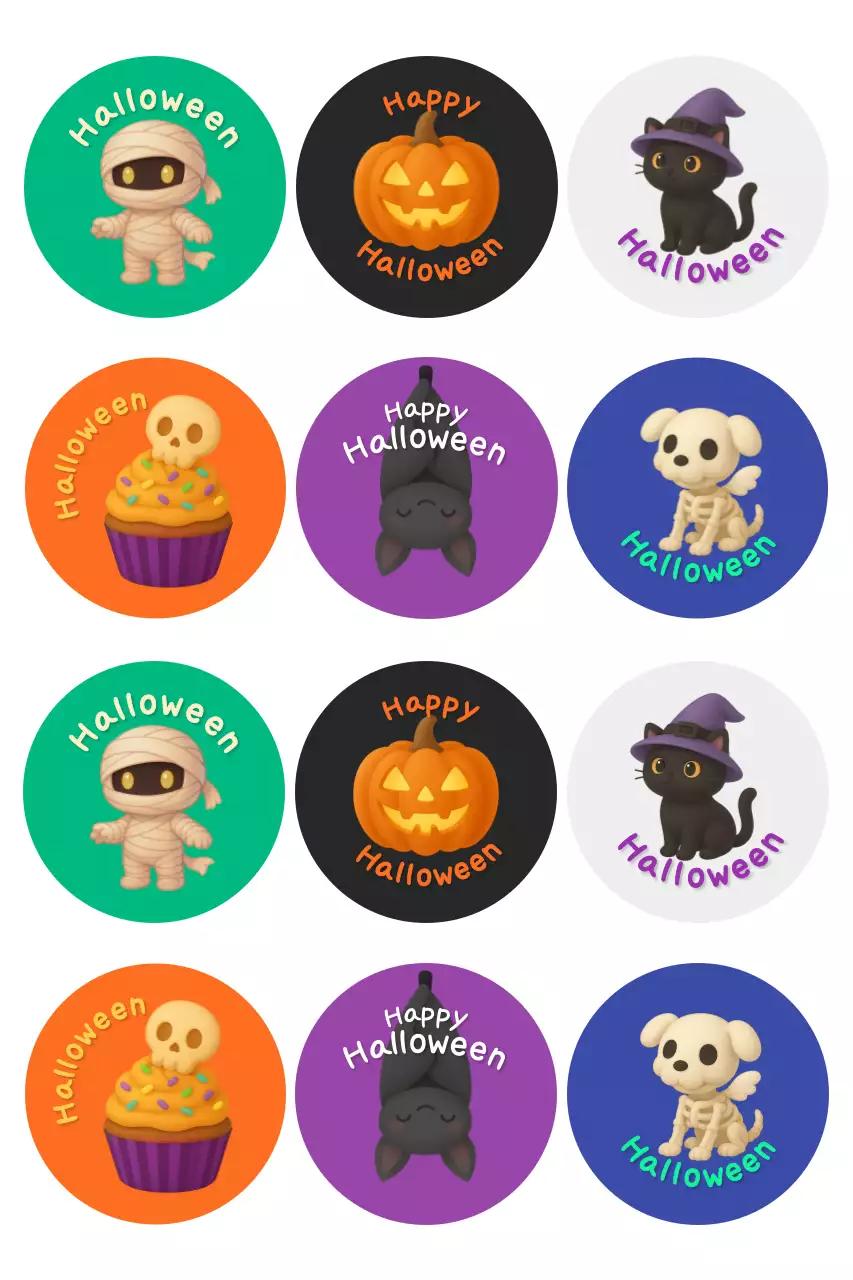 아기자기한 할로윈 시즌 스티커