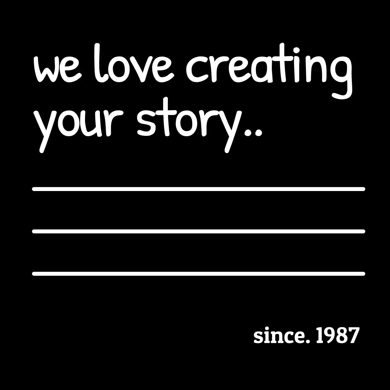 검정색과 흰색의 영어 문장과 밑줄이 있는 심플한 굿즈