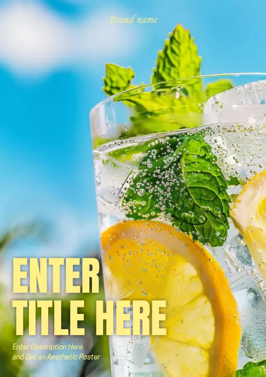 blue aesthetic beverage advertisement