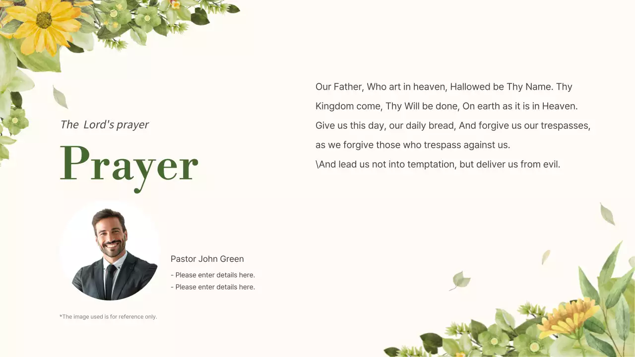 Beige Floral Church Presentation