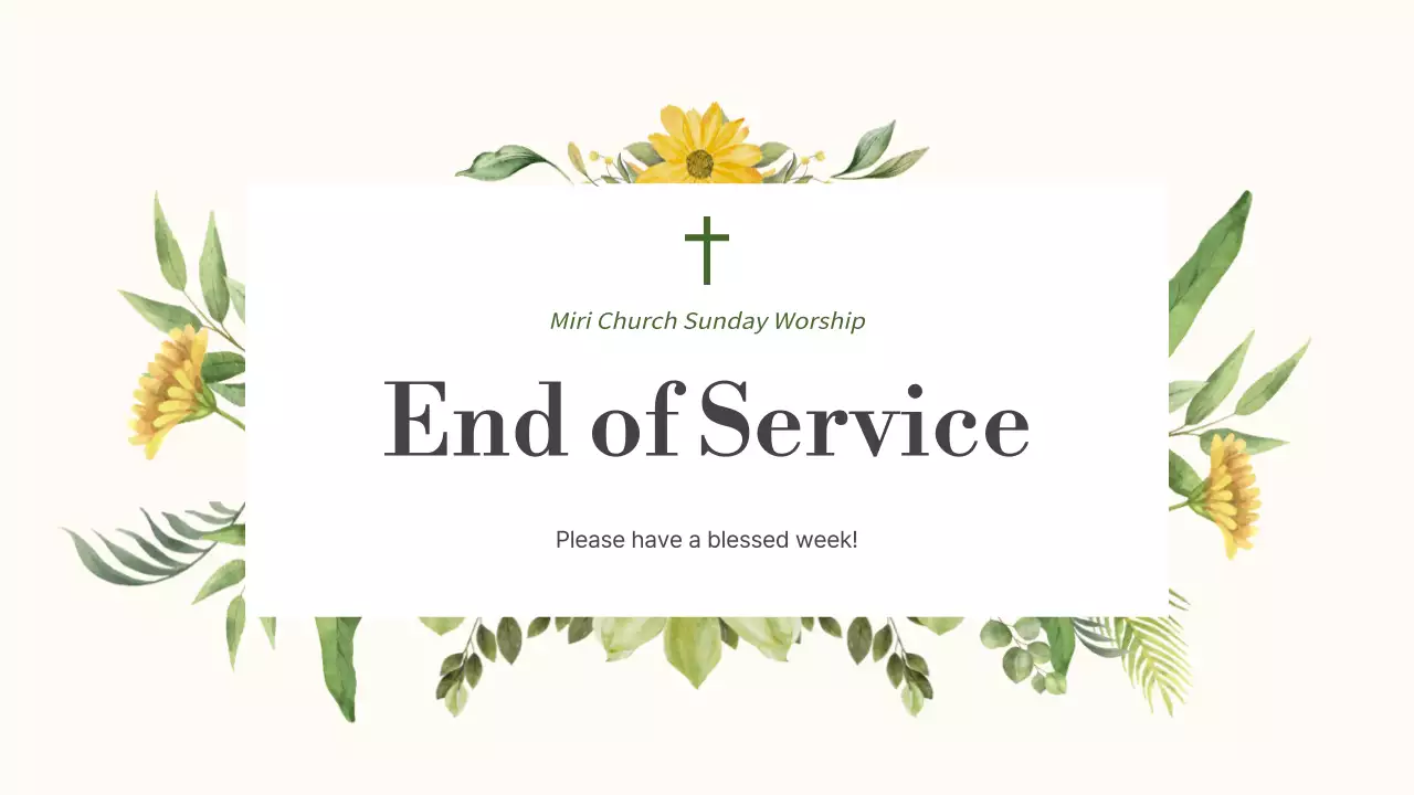 Beige Floral Church Presentation