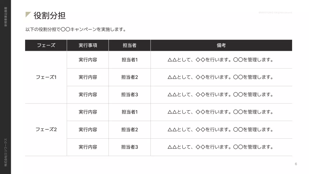 白黒 シンプル コラボレーション 企画書 プレゼンテーション
